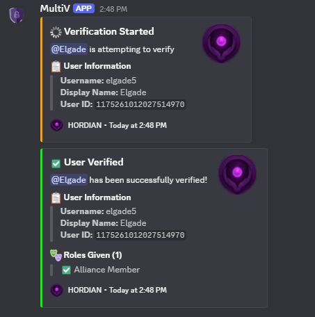 Verification Logs